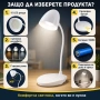 Акумулаторна LED настола лампа с лед осветление за бюро маникюр четене с чупещо рамо детска стая, снимка 5