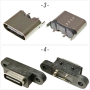 Букса конектор USB Type-C  4 pin 2 pin , Waterproof IP67-IP68 panel mount, снимка 3