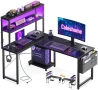 L бюро Coleshome LED 110x80 с контакти черно, снимка 1