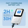 MP3 плейър в ретро стил с Bluetooth 5.3, мини музикален плейър 64 GB с високоговорител, бял, снимка 3