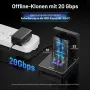 Докинг Станция NVMe M.2 SATA SSD Cloner, USB 3.2 Gen 2, 20 Gbps, сгъваем охлаждащ вентилатор,, снимка 4