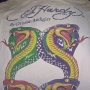 made in usa ed hardy vintage 4 cobra snakes tshirt beige, снимка 2