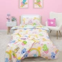 Ново Care Bears Официално Поларено Одеяло 100x150 за легло детска стая с грижовните мечета, снимка 4