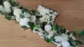 Луксозен гирлянд от изкуствени цветя и зелени листа – Сватбена / Празнична украса, снимка 5