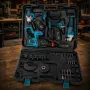 Комплект акумулаторни инструменти BOXER BX-187 – 4в1 + 3x5Ah батерии – Перфоратор, ударна отвертка, , снимка 4