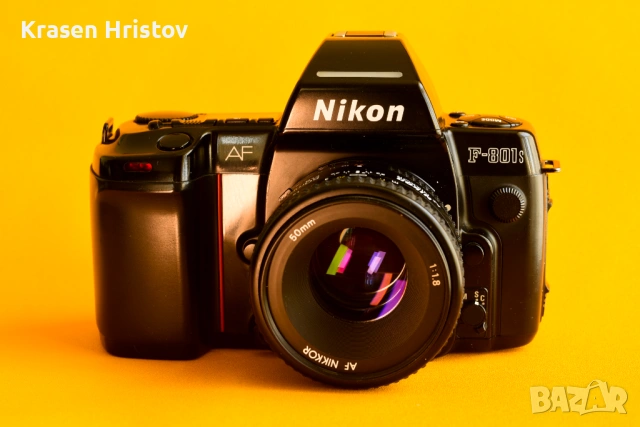 Nikon F-801s + Nikkor AF 50mm f/1.8, снимка 2 - Фотоапарати - 54916357