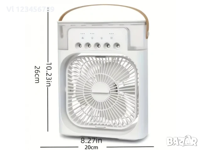 Мини вентилатор климатик с водна мъгла, безшумен, преносим, за дом, офис, къмпинг, снимка 6 - Други стоки за дома - 54010408