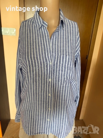 Дамски ленени ризи райе Lexington/Zara, снимка 12 - Ризи - 54486141