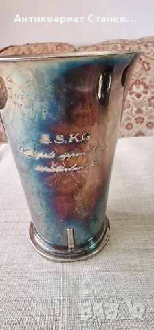 Посребрена ваза от 1930 година, снимка 5 - Антикварни и старинни предмети - 55356625