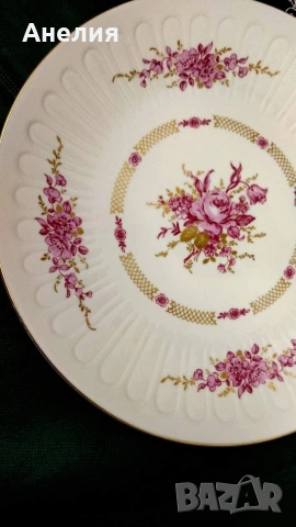 Плато с рози ГДР, снимка 2 - Чинии - 54196745