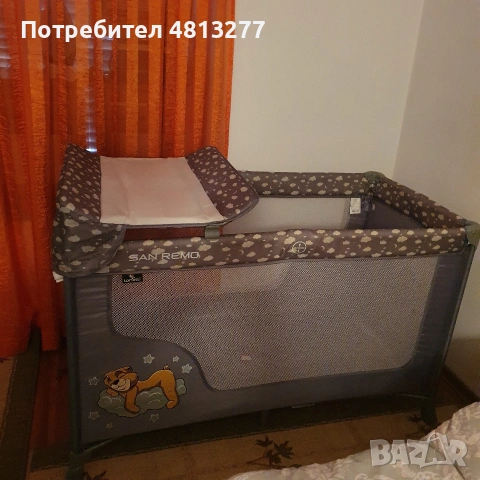 Детска кошара Lorelli San Remo 2 нива с матрак My Baby Mattress, снимка 9 - Кошарки - 54397524