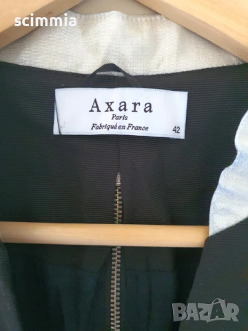 Eлежантна черна рокля Axara Paris с бял колан и джоб размер L/XL, снимка 6 - Рокли - 54713564