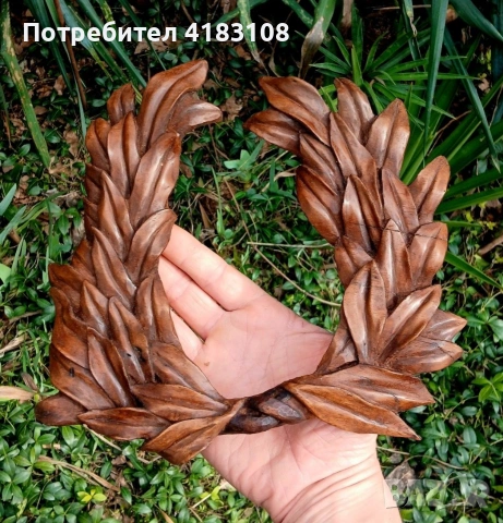 Пано венец - ръчна дърворезба орех, снимка 6 - Пана - 55166033