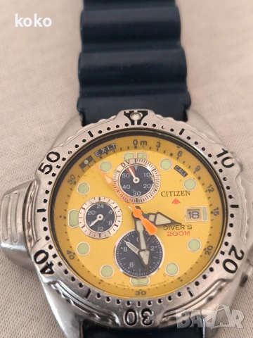 Часовник Citizen diver със сензор , снимка 4 - Мъжки - 54978105