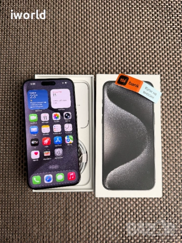 ⛔️100% БАТЕРИЯ⚠️ iPhone 15 PRO MAX ❗️Лизинг от 28€/мес ❗️256GB Black Titanium❗️ , снимка 7 - Apple iPhone - 54884034