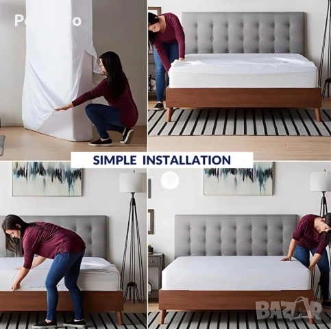 Протектор за матрак 100% водоустойчив , снимка 10 - Протектори за матраци - 53986420