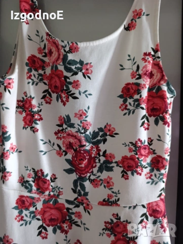 S рокля на H&M бяла на цветя, снимка 3 - Рокли - 54520458