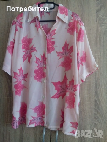 Красива розова риза къс ръкав № 62