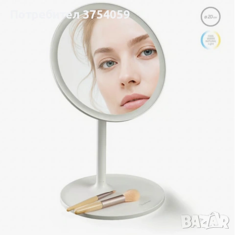LED козметично огледало за грим Luigi Ferrero FR-801, кръг, 20 cm, снимка 4 - Други - 55182544