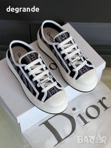 👟Дамски Маратонки Miss Dior Бяло и Черно , снимка 2 - Маратонки - 54791159
