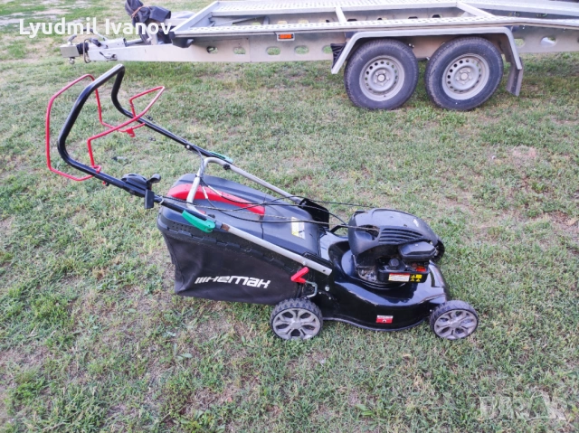 Бензинова самоходна косачка с кош Hemak BriggsStratton 146cc 3кс 4t 46см 27кг 2021г, снимка 7 - Градинска техника - 54854887
