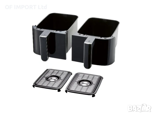 Двоен Двузонов Фритюрник с Горещ Въздух SILVERCREST SHLFD 2600 B1 1973, снимка 4 - Фритюрници - 54406076