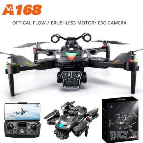 Професионален дрон A168 с 8K HD WiFi камера и GPS , снимка 4 - Дронове и аксесоари - 54841898
