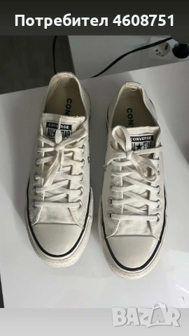 Оригинални Converse white low, снимка 3 - Кецове - 54310591