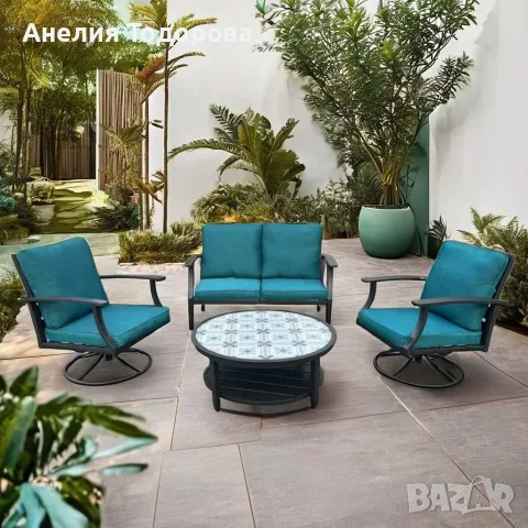 КОМПЛЕКТ CORDOBA 4 ЧАСТИ ВЪРТЯЩИ СТОЛОВЕ