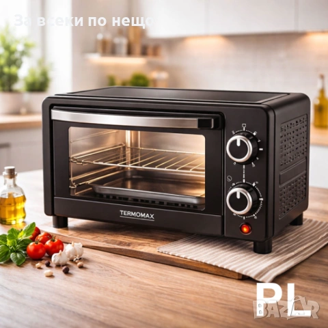 Промо комплект Мини фурна TERMOMAX TXO08TQ 8L + Комплект тави Voltz 26/28/30 см Код P2134, снимка 3 - Печки, фурни - 54159785