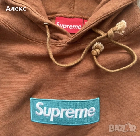 supreme Boxlogo Hoodie Rust FW17 , снимка 2 - Суичъри - 53956021