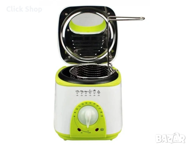 Фритюрник мини SAPIR SP 1980 BC, 950W, 1 литър, Бял,Зелен GS СЕРТИФИКАТ, снимка 4 - Фритюрници - 54741710