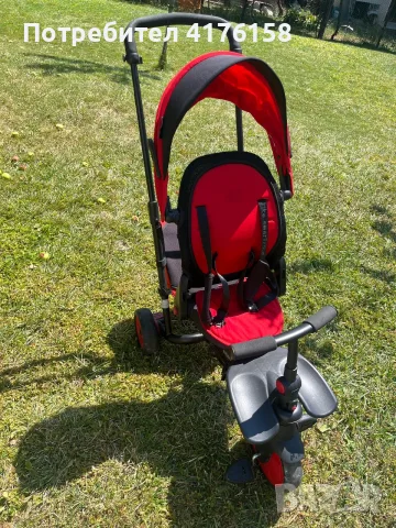 Детска триколка SmartTrike – червена, в отлично състояние, снимка 5 - Скутери и тротинетки - 55420643