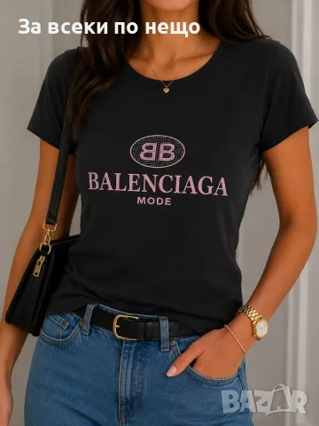 Balenciaga Дамска Тениска👕Дамска Блуза С Къс Ръкав Баленсиага - 2 Цвята Код A1614