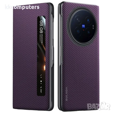 SULADA за vivo X Fold6 5G Магнитен Кожен Калъф с Прозорец, Auto Wake / Sleep и Скрийн Протектор – 3 , снимка 2 - Калъфи, кейсове - 55688549