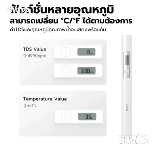 Тестер за вода ATUMAN създаден по технология на Xiaomi, снимка 11 - Друга електроника - 54905158