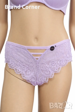 Комплект бельо Hunkemöller 80C / L в нежен лавандулов цвят с дантела, снимка 5 - Бельо - 54517912