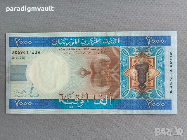 Банкнота - Мавритания - 2000 угия UNC | 2011г.