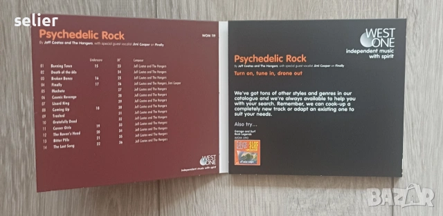 Jeff Coates & The Hangers ‎– Psychedelic Rock Оригинален диск Издание 🇬🇧 UK 2007г Стил:Psychedelic, снимка 2 - CD дискове - 55229567