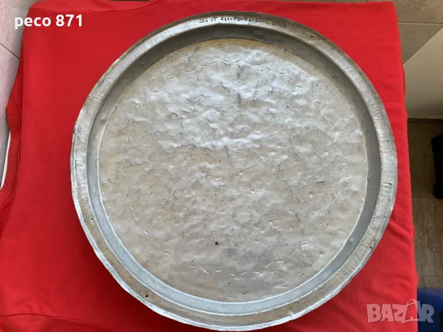 Стара медна тава 1926 г., снимка 2 - Антикварни и старинни предмети - 55630875