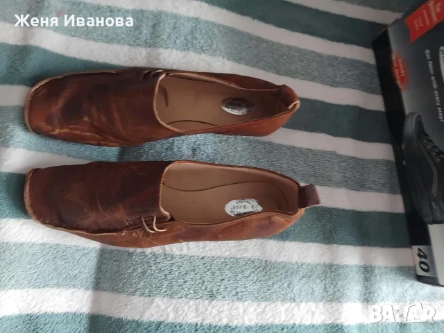 👞 Български обувки от естествена кожа №40 – НОВИ – производство гр.Пещера, снимка 2 - Дамски ежедневни обувки - 55603163