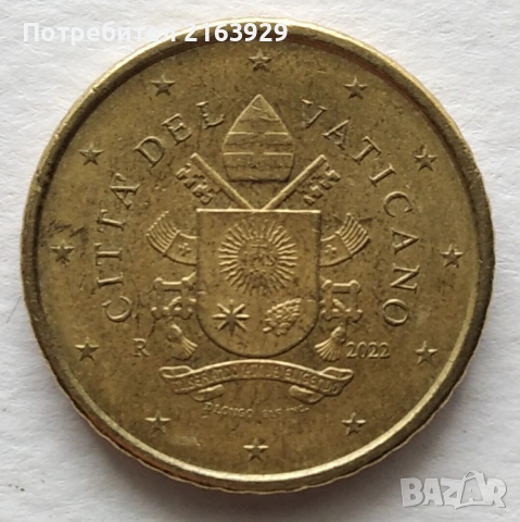 50 цента Ватикана 2022-ра година, снимка 10 - Нумизматика и бонистика - 54406157
