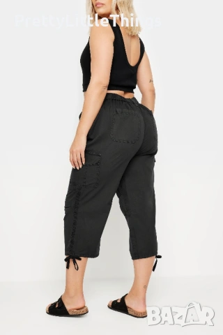 Черни памучни панталони Yours Clothing UK16, снимка 5 - Панталони - 43756156