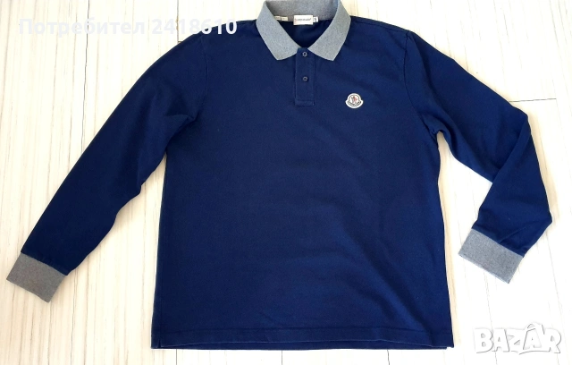Moncler Pique Cotton Slim Fit Mens Size 2XL ОРИГИНАЛ Мъжка блуза!, снимка 3 - Блузи - 54730577