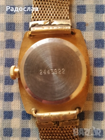 дамски позлатен часовник Заря, снимка 4 - Дамски - 55003407
