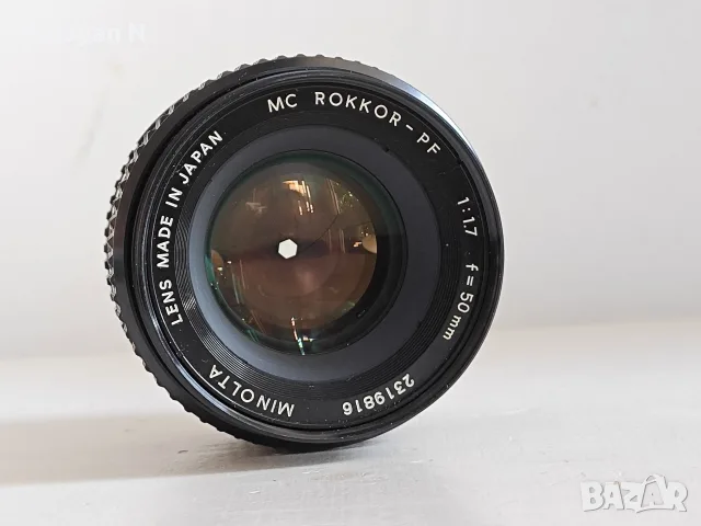 Обектив Minolta MC Rokkor-PF 50mm f/1.7 за Minolta SR байонет, снимка 3 - Обективи и филтри - 55349613
