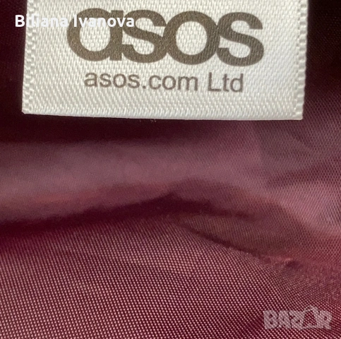 Бомбър дамско яке ASOS-цвят бордо, снимка 3 - Якета - 54039278