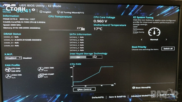 дъно, процесор и памет