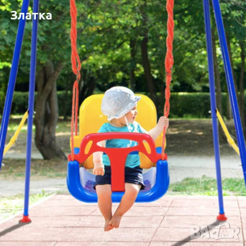 Детска люлка с облегалка 3 в 1 , снимка 2 - Градински мебели, декорация  - 54878677
