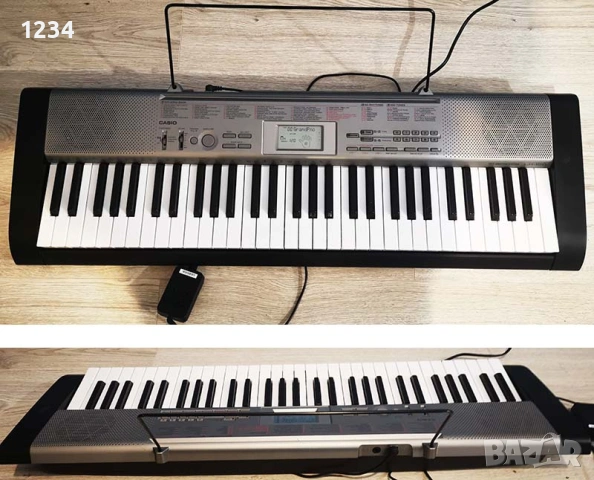 синтезатор клавир CASIO LK-120 пиано с плътни светещи клавиши 5 октави